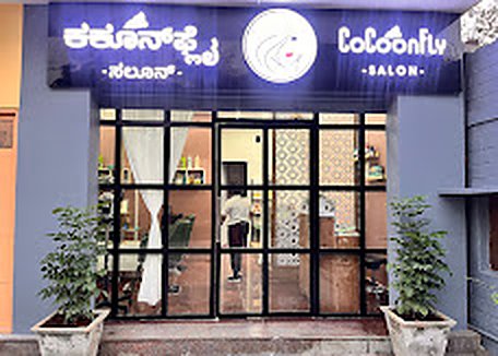 Pink styling chair at Cocoonfly Salon, JP Nagar